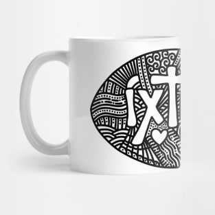 The Christian symbol, the fish is Jesus Christ. Mug